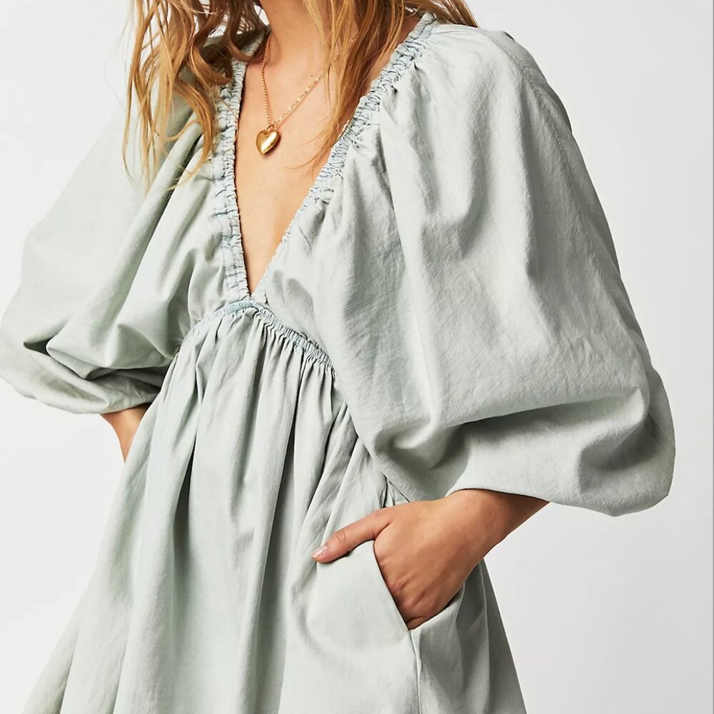 Free People Denim Portia Mini Dress NWT Small